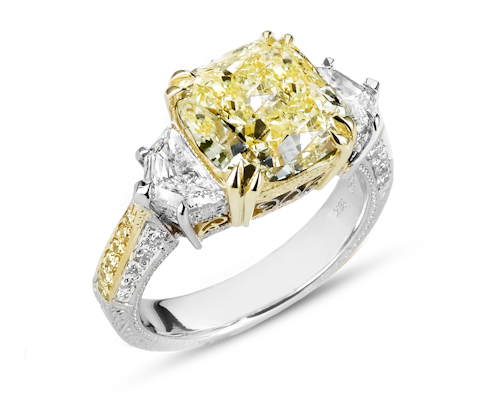 Cushion cut 2025 trilogy ring