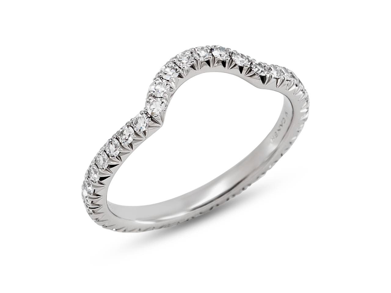 Pave' Heart Eternity Band Ring - The M Jewelers Gold/Pink / 5