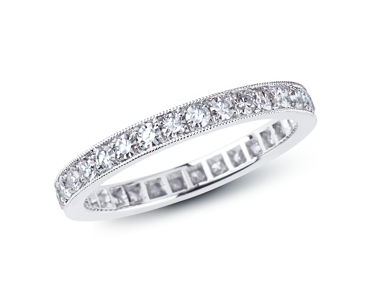 Vintage Single Cut Pave Band