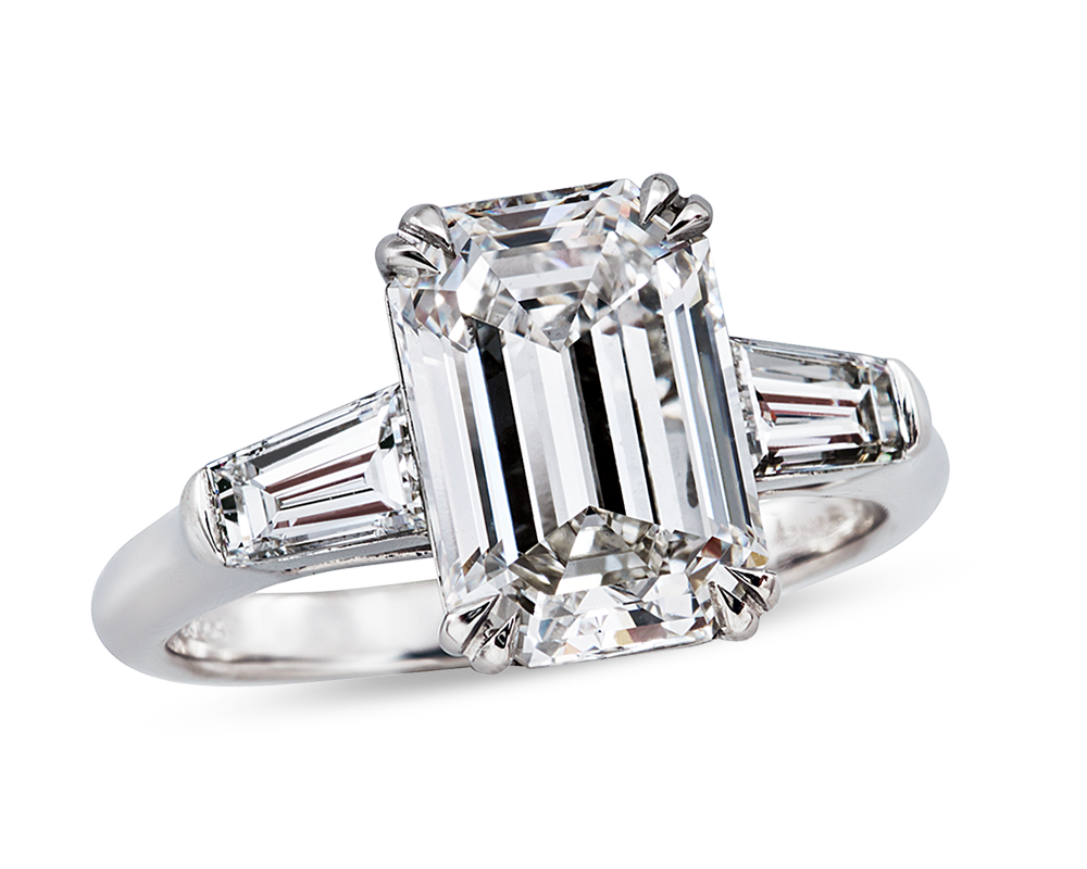 Emerald Cut and Tapered Baguette Trilogy