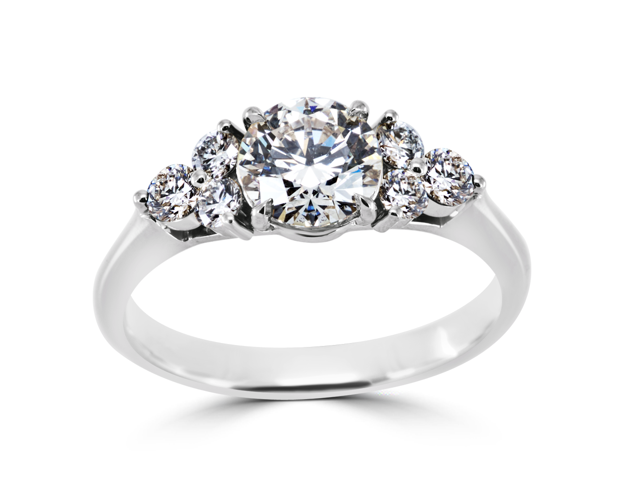 Graduated side stone engagement ring hotsell
