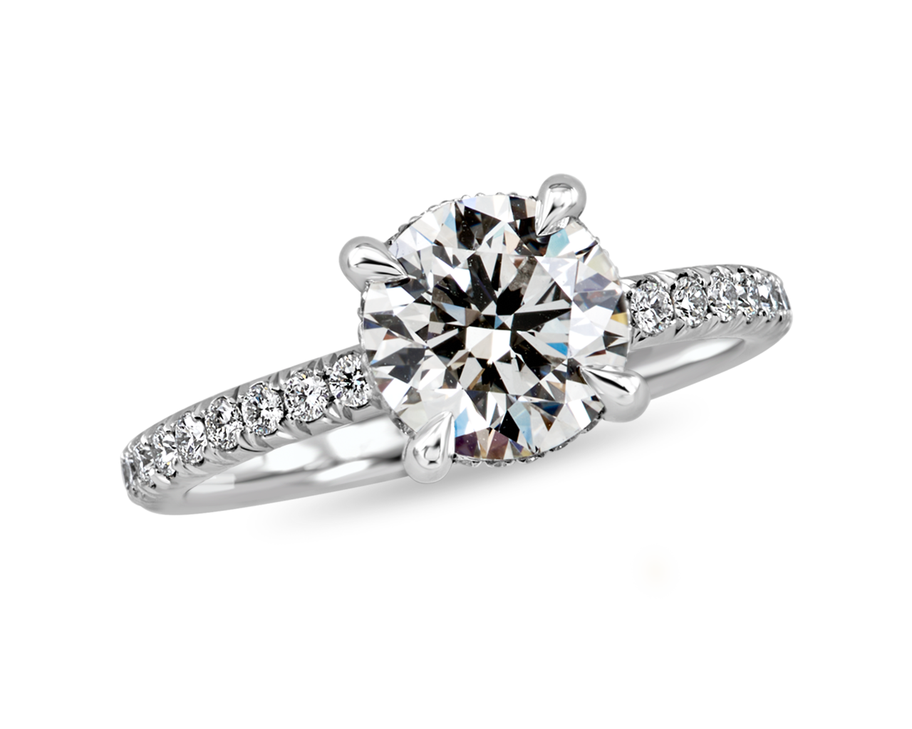 MES738Q-168 - A.Jaffe French Pave Diamond Engagement Ring – ...